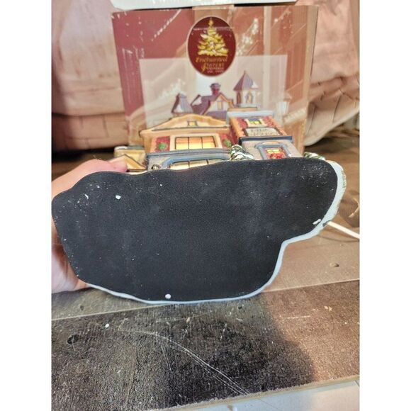 Enchanted Forest fire station porcelain lighted glass window house - Picture 8 of 8